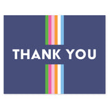 Multi Stripe Thank You Foldover Cards (Pack of 10)