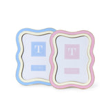 Two-Tone Waves 5" x 7" Photo Frame (Assorted Colors)