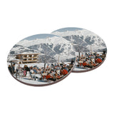 Ceramic Coasters Ski Lodge (Set of 4)