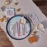 Nordic Ski Round Coasters (Set of 4)