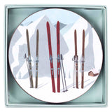 Nordic Ski Round Coasters (Set of 4)