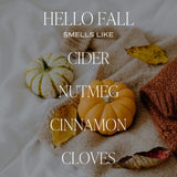 "Hello Fall" Scented Candle