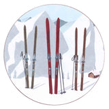 Nordic Ski Round Coasters (Set of 4)