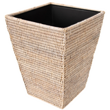 Square Tapered Waste Basket with Metal Liner