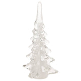 10" Tall Glacier White Glass Christmas Tree