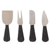 Rattan Stainless Steel Knives (Set of 4) - Assorted Colors