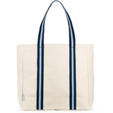 Two Tone Blue Hamptons Beach Tote Bag