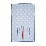 Nordic Ski Blue Kitchen Tea Towel