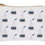 Flat Zip Clutch - Champagne Pour