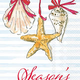 Paper Guest Towels "Seasons Greetings Christmas" (Pack of 16)