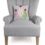 Jolly Trees with Poms Hook Pillow