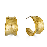 Matte Gold Hoops