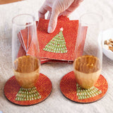 Filigree Trees Round Coasters (Set of 4)