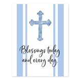 Blue Blessings Greeting Card