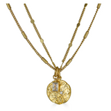 Gold Delicate Hammered Coin Necklace