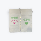 "Pickleball" Canvas Wine Bag (Assorted Styles)