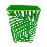 Palm Green Square Cachepot 6"