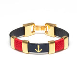 Chatham Bracelet - Navy/Red/Gold