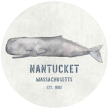 Nantucket Whale Round Coaster (Set 4)