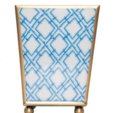 Cane Enameled Square Cachepot 4"