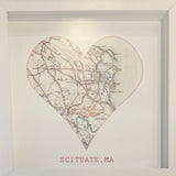 "Scituate" Framed Map Art