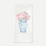 Ginger Jar with Peonies Tea Towel