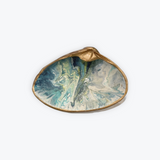 Oyster Dish - Blue/Green Abstract