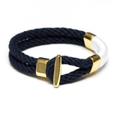 Cambridge Bracelet - Navy/White/Gold