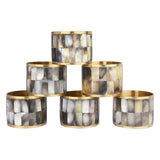 Starlite Black Mother of Pearl Napkin Rings (Set of 4)