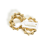 Golden Bamboo Napkin Rings (Set of 4)