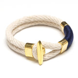 Cambridge Bracelet - Ivory/Navy/Gold