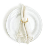 Golden Bamboo Napkin Rings (Set of 4)