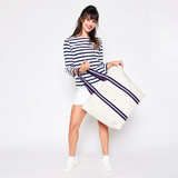 Pink Berry Hamptons Beach Tote Bag