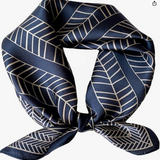 Navy Silk Scarf