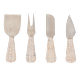 Rattan Stainless Steel Knives (Set of 4) - Assorted Colors