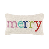 Merry Multi Christmas Hook Pillow