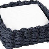 Paper Cocktail Napkin Woven Caddy in Dark Gray