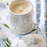 Hydrangea Relief Filled Candle in Gift Box