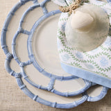 French Blue Bamboo Touch Salad / Dessert Plates (Set of 4)