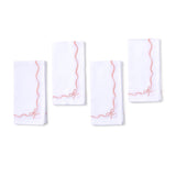 Bow-tiful Embroidered Bow Dinner Napkins (Set of 4)