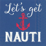 "Lets Get Nauti" Paper Cocktail Napkins (Pack of 20)
