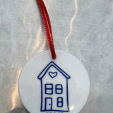 Round Ceramic "02043" Hingham House Ornament