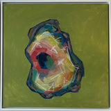 "Big Blue Point" Green Oyster Original Painting 32"x32"