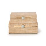 Natural Grasscloth Decorative Box (Assorted Sizes)
