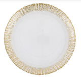 Glass Gold Dinner Plate