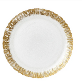 Glass Gold Salad Plate