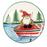 Old St. Nick Round Platter - Fishing