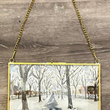 Lucite Prints in Gold Chain Frame (Assorted Styles)