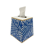 Palm Blue Tissue Box Cover