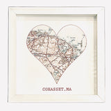 "Cohasset" Framed Map Art